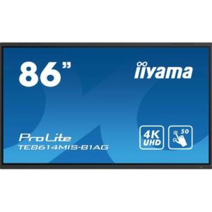 iiyama TE8614MIS-B1AG beeldkrant Interactief flatscreen 2,17 m (85.6") LCD Wifi 435 cd/m² 4K Ultra HD Zwart Touchscreen Type processor Android 24/7